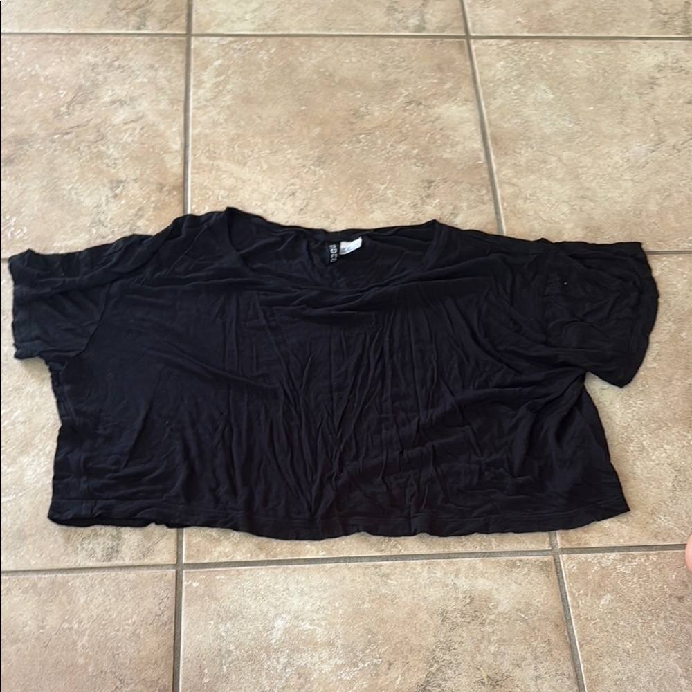 H&M Black Oversized Boxy T-Shirt